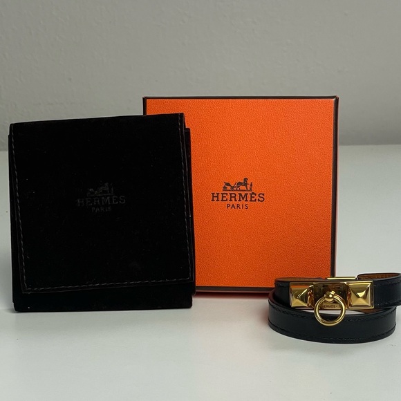 EUC Hermès Leather Rivale Double Tour Bracelet - Picture 4 of 13